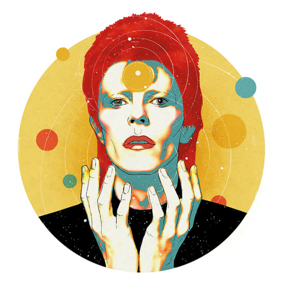 La comunidad Domestika homenajea a David Bowie con diversas técnicas 